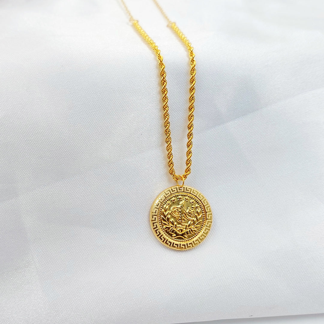 21K عقد رشادي قشرة-مجوهرات الشيخ سعيد-Saeed Jewelry 