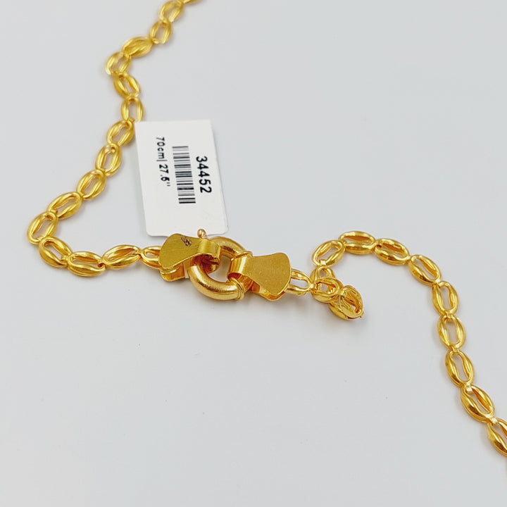 21K عقد رشادي قشرة-مجوهرات الشيخ سعيد-Saeed Jewelry 