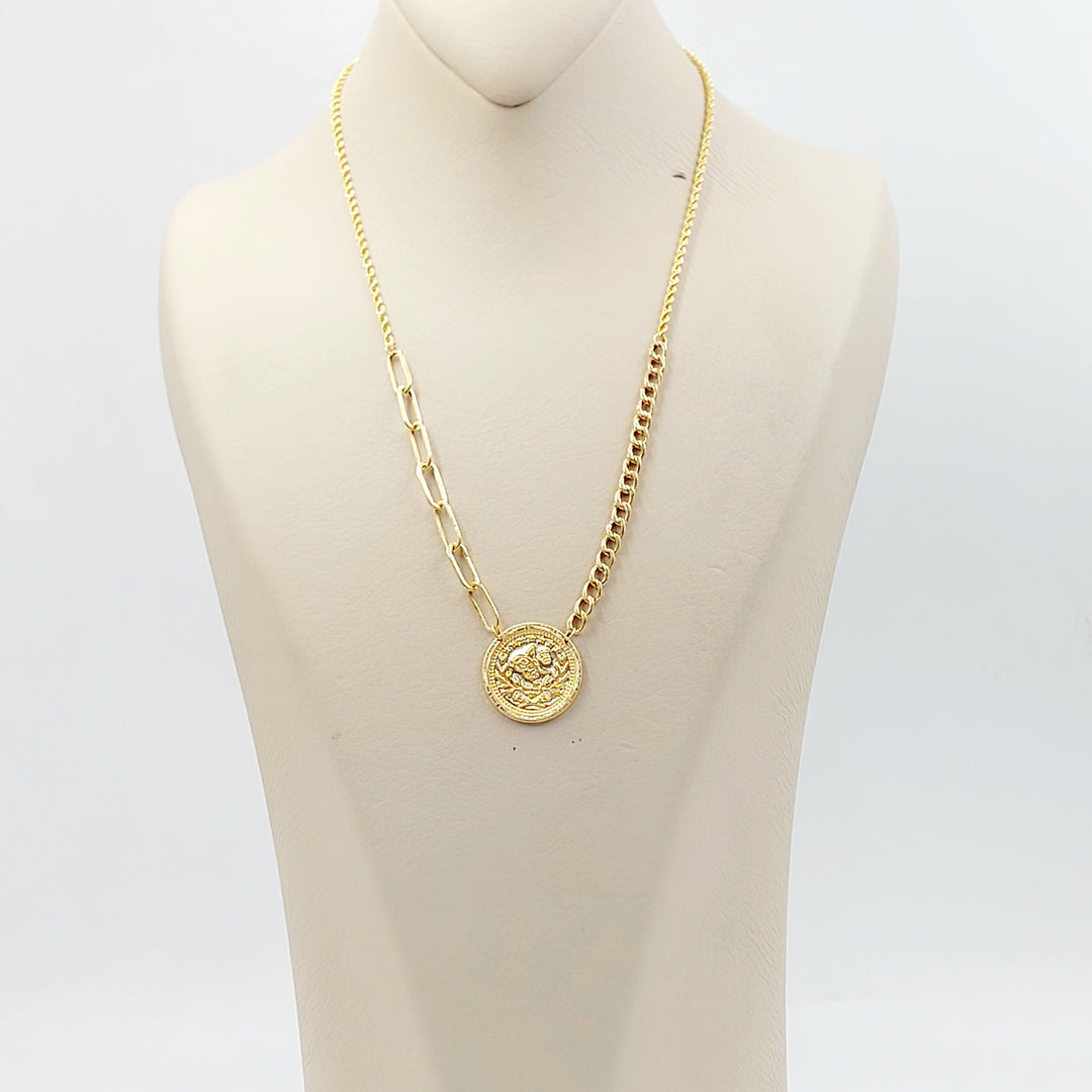 21K عقد رشادي قشرة-مجوهرات الشيخ سعيد-Saeed Jewelry 