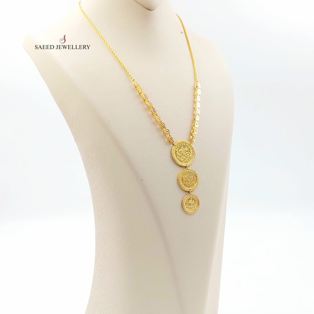 21K عقد رشادي قشرة-مجوهرات الشيخ سعيد-Saeed Jewelry 