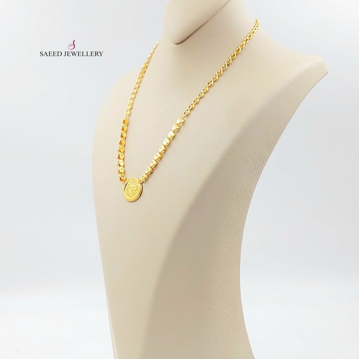21K عقد رشادي قشرة-مجوهرات الشيخ سعيد-Saeed Jewelry 