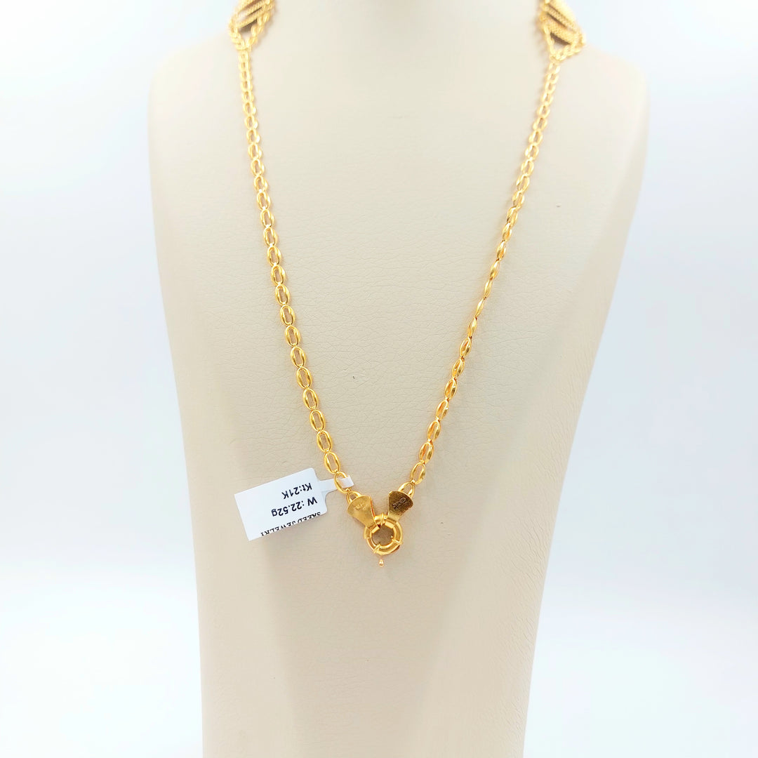 21K عقد رشادي قشرة-مجوهرات الشيخ سعيد-Saeed Jewelry 