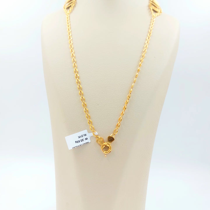 21K عقد رشادي قشرة-مجوهرات الشيخ سعيد-Saeed Jewelry 