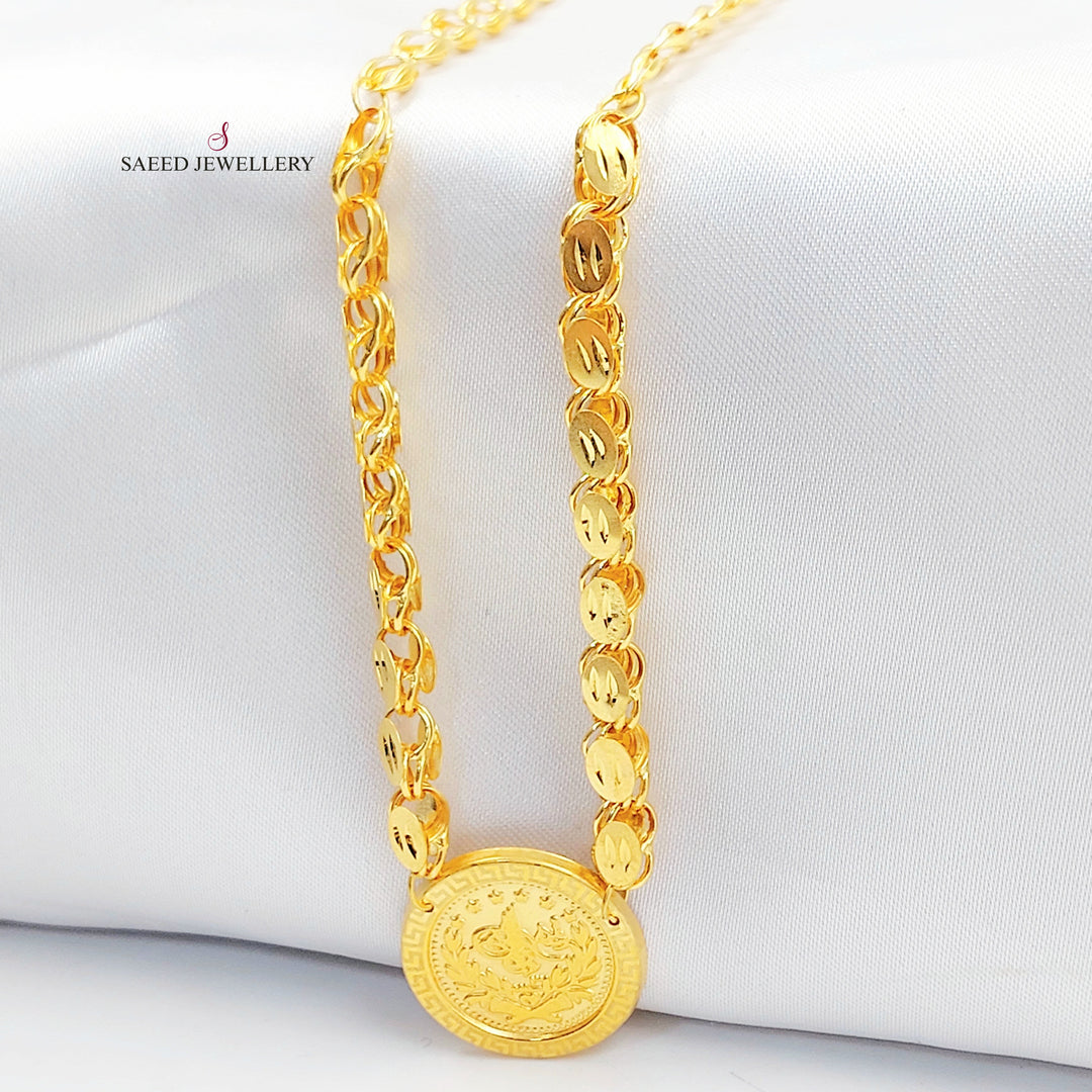 21K عقد رشادي قشرة-مجوهرات الشيخ سعيد-Saeed Jewelry 