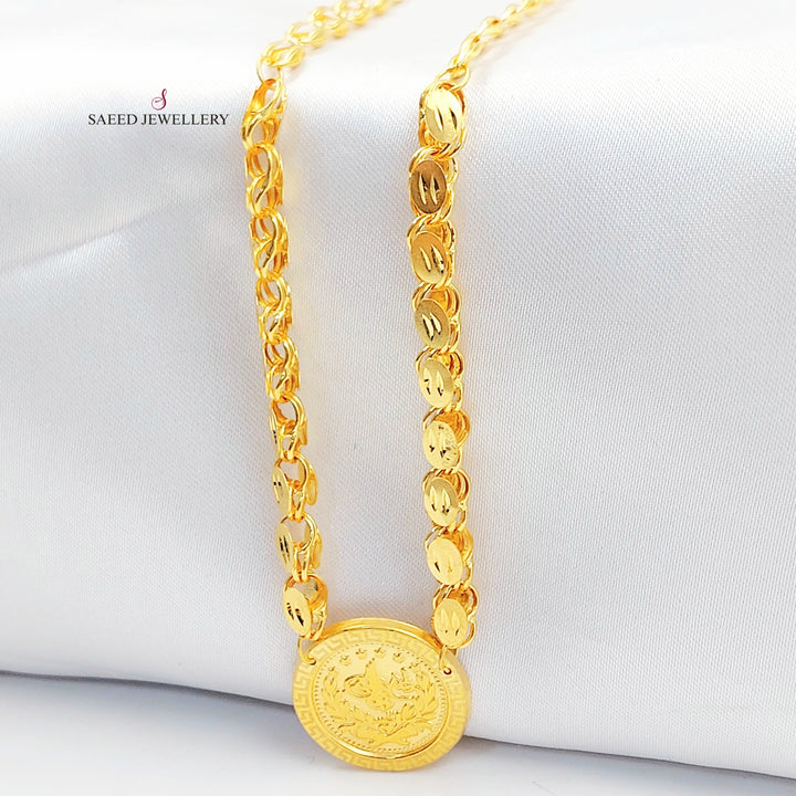 21K عقد رشادي قشرة-مجوهرات الشيخ سعيد-Saeed Jewelry 