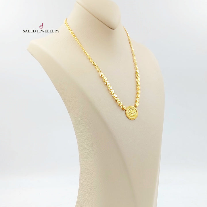 21K عقد رشادي قشرة-مجوهرات الشيخ سعيد-Saeed Jewelry 