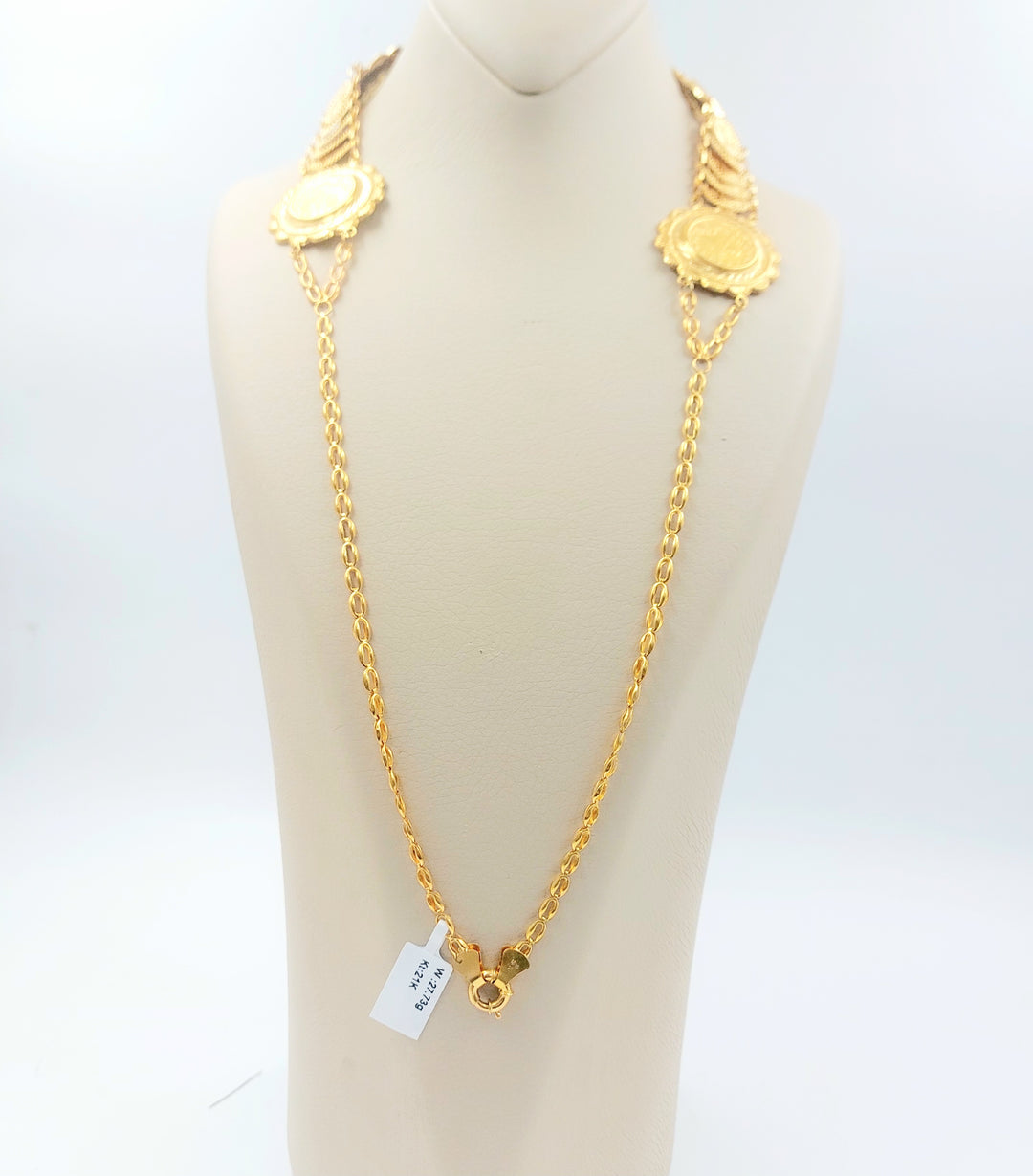 21K عقد رشادي قشرة-مجوهرات الشيخ سعيد-Saeed Jewelry 