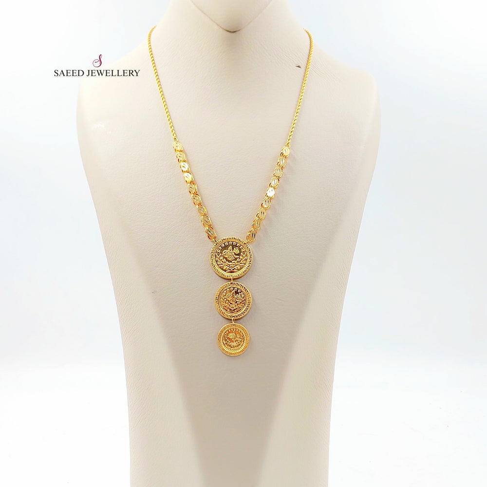 21K عقد رشادي قشرة-مجوهرات الشيخ سعيد-Saeed Jewelry 