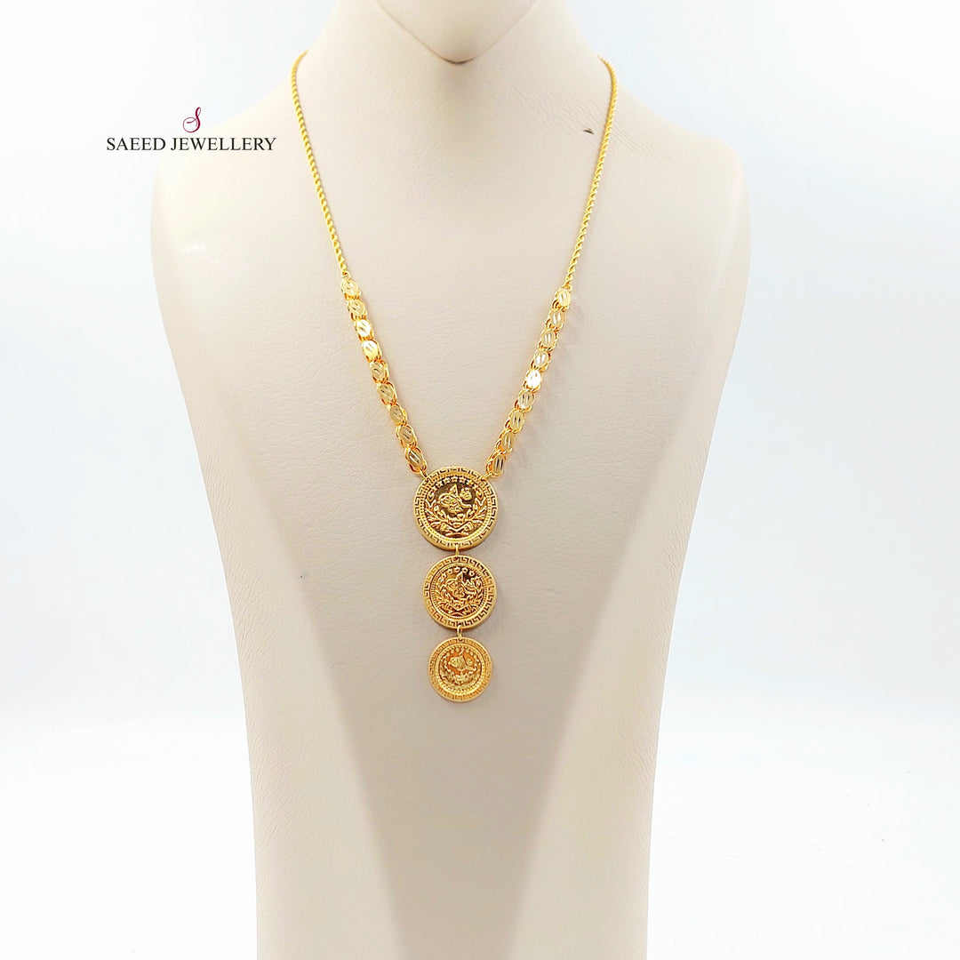 21K عقد رشادي قشرة-مجوهرات الشيخ سعيد-Saeed Jewelry 