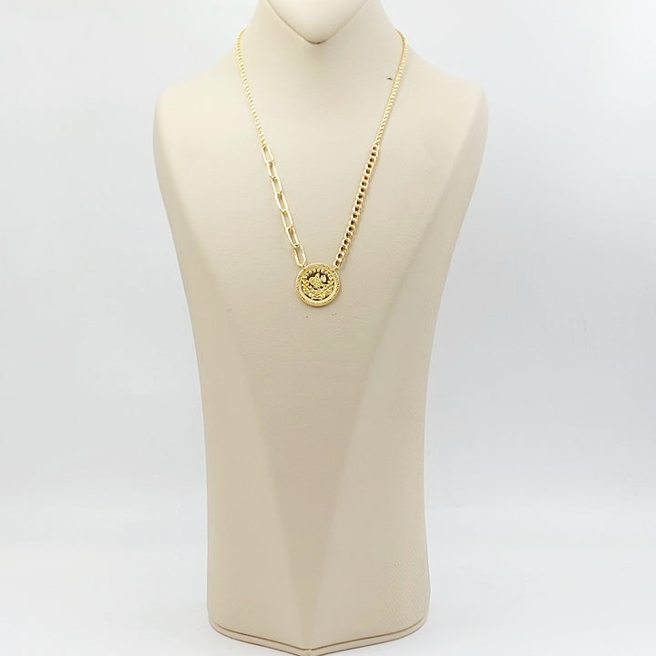 21K عقد رشادي قشرة-مجوهرات الشيخ سعيد-Saeed Jewelry 