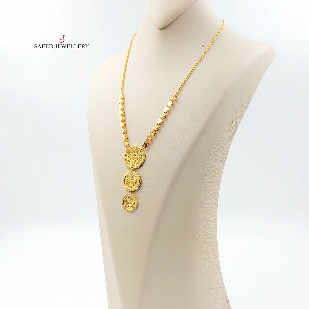 21K عقد رشادي قشرة-مجوهرات الشيخ سعيد-Saeed Jewelry 