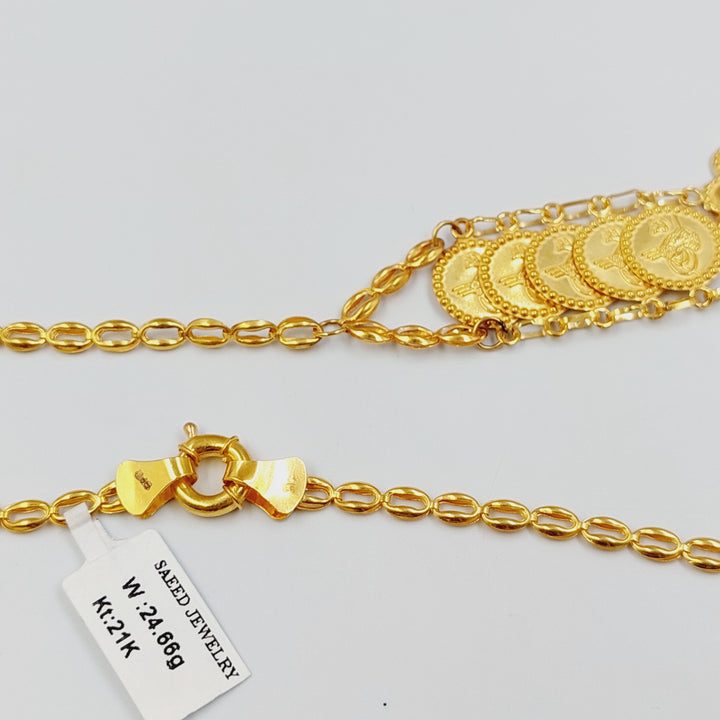 21K عقد رشادي قشرة-مجوهرات الشيخ سعيد-Saeed Jewelry 