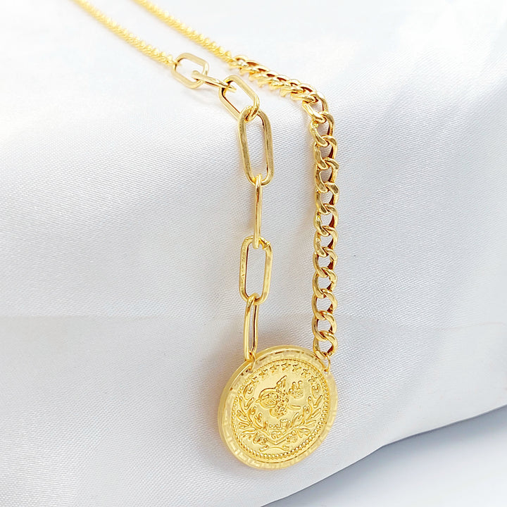 21K عقد رشادي قشرة-مجوهرات الشيخ سعيد-Saeed Jewelry 