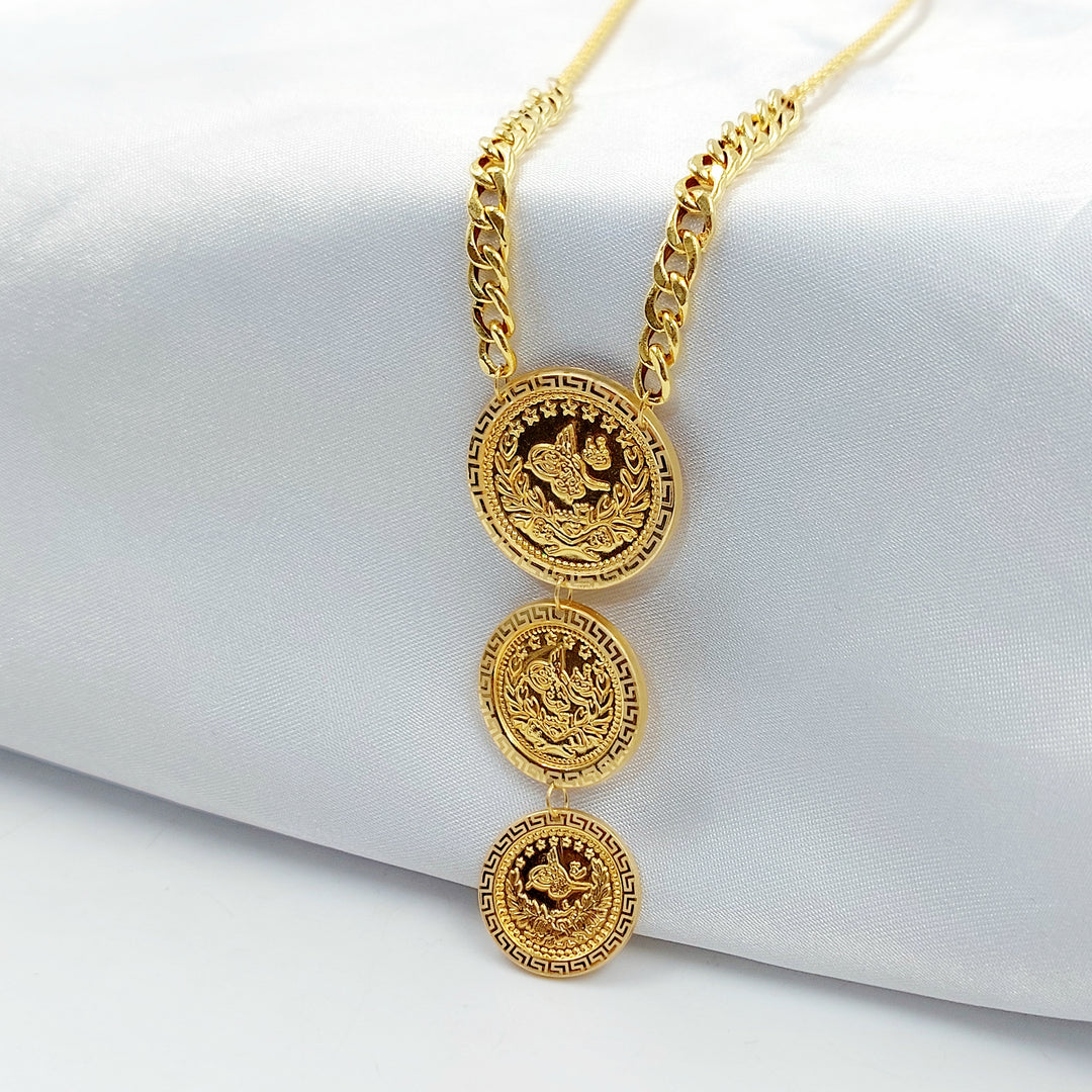 21K عقد رشادي قشرة-مجوهرات الشيخ سعيد-Saeed Jewelry 