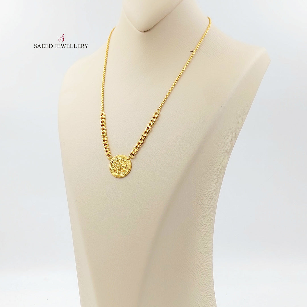 21K عقد رشادي قشرة-مجوهرات الشيخ سعيد-Saeed Jewelry 