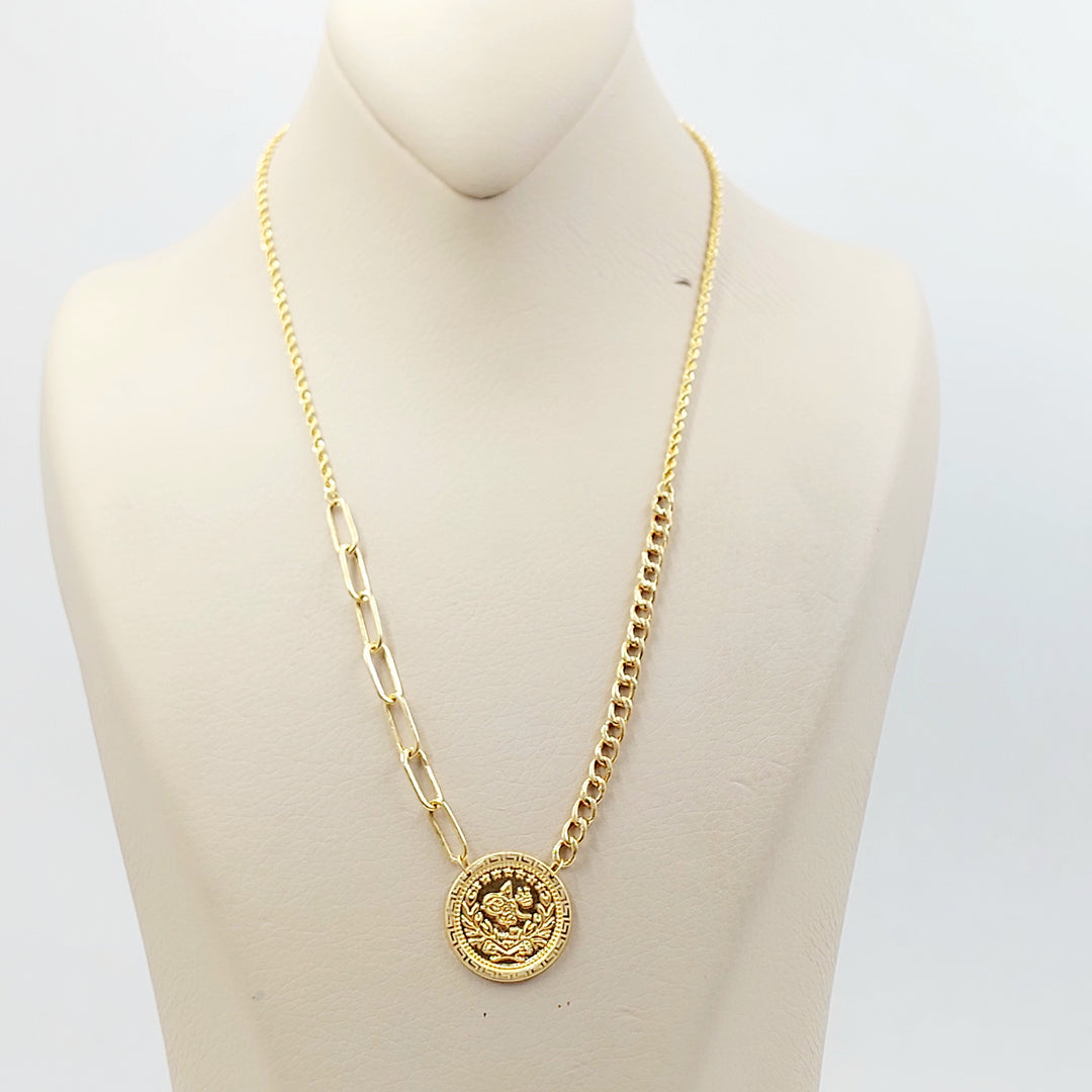 21K عقد رشادي قشرة-مجوهرات الشيخ سعيد-Saeed Jewelry 