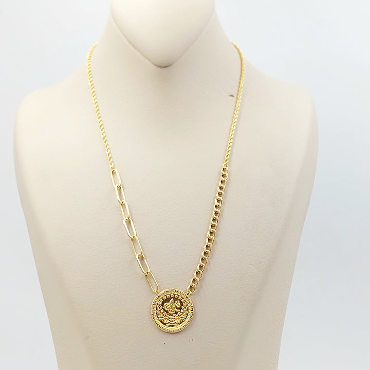 21K عقد رشادي قشرة-مجوهرات الشيخ سعيد-Saeed Jewelry 