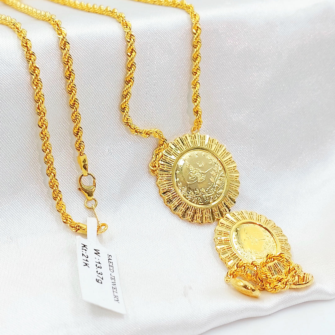 21K عقد مسبحة رشادي-مجوهرات الشيخ سعيد-Saeed Jewelry 