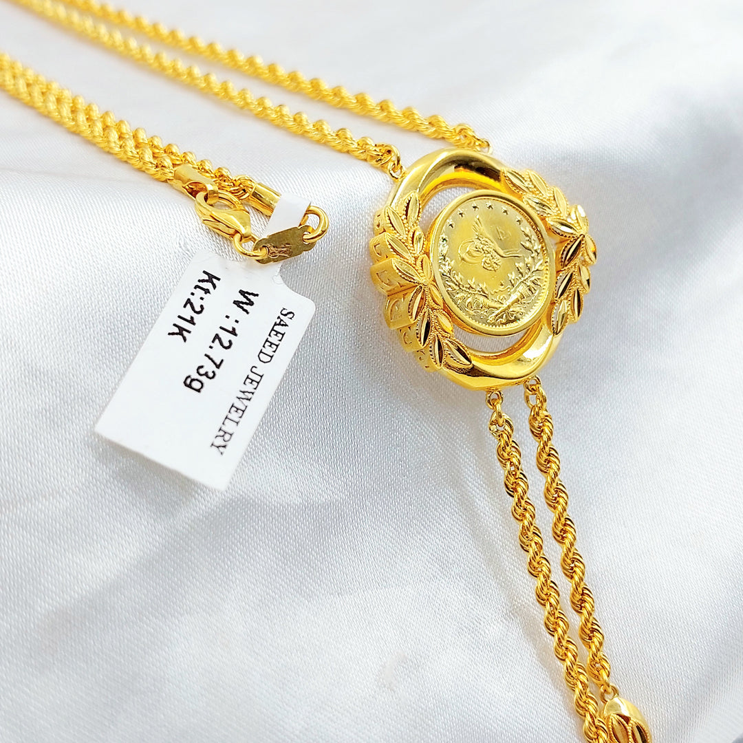 21K عقد مسبحة رشادي-مجوهرات الشيخ سعيد-Saeed Jewelry 