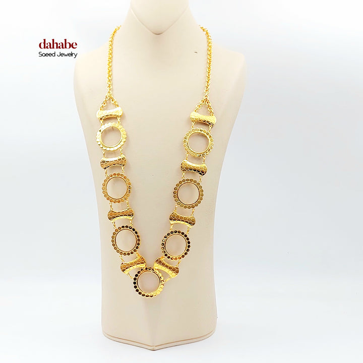 21K عقد برواز ليرات رشادي-مجوهرات الشيخ سعيد-Saeed Jewelry 