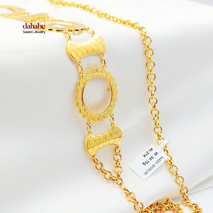 21K عقد برواز ليرات رشادي-مجوهرات الشيخ سعيد-Saeed Jewelry 