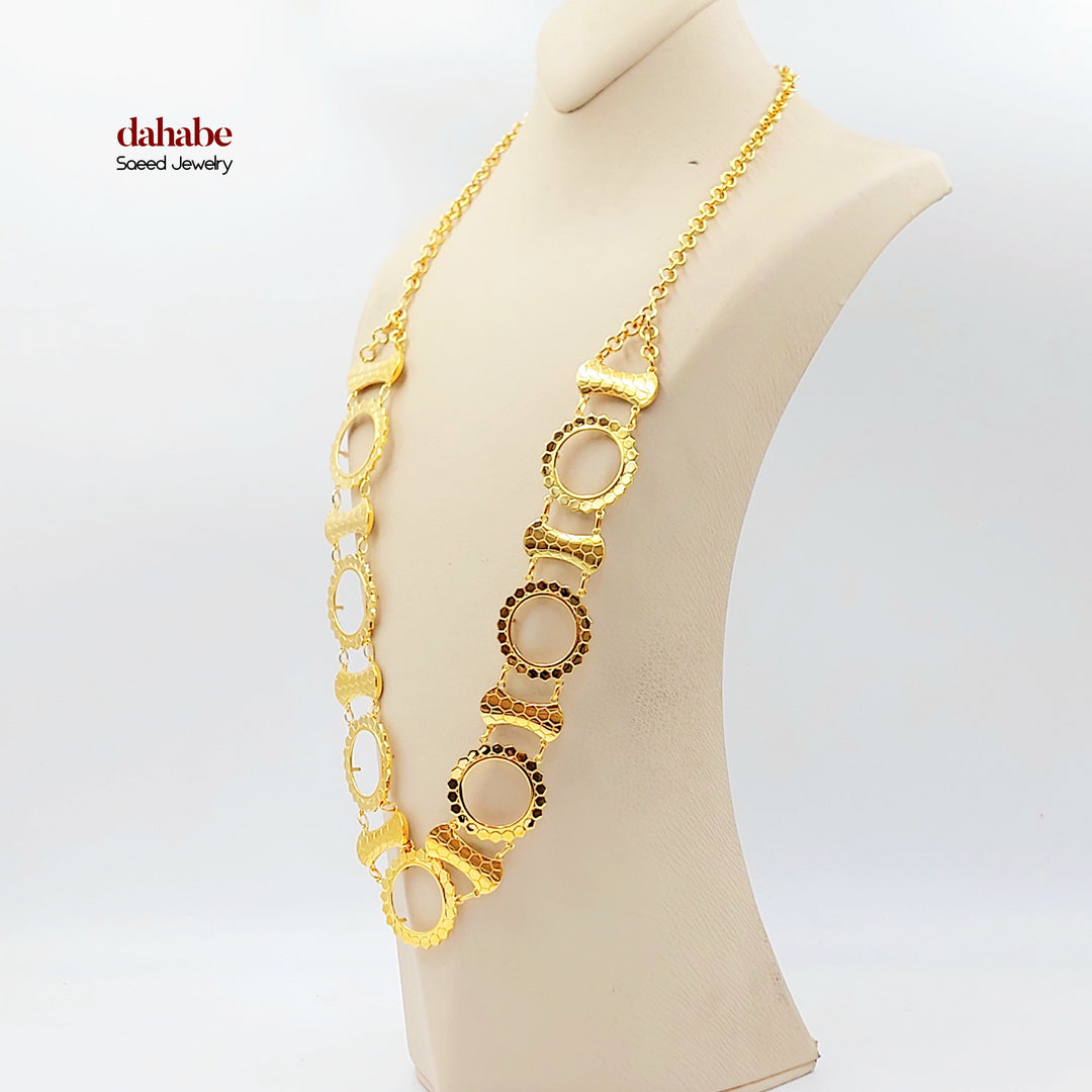 21K عقد برواز ليرات رشادي-مجوهرات الشيخ سعيد-Saeed Jewelry 