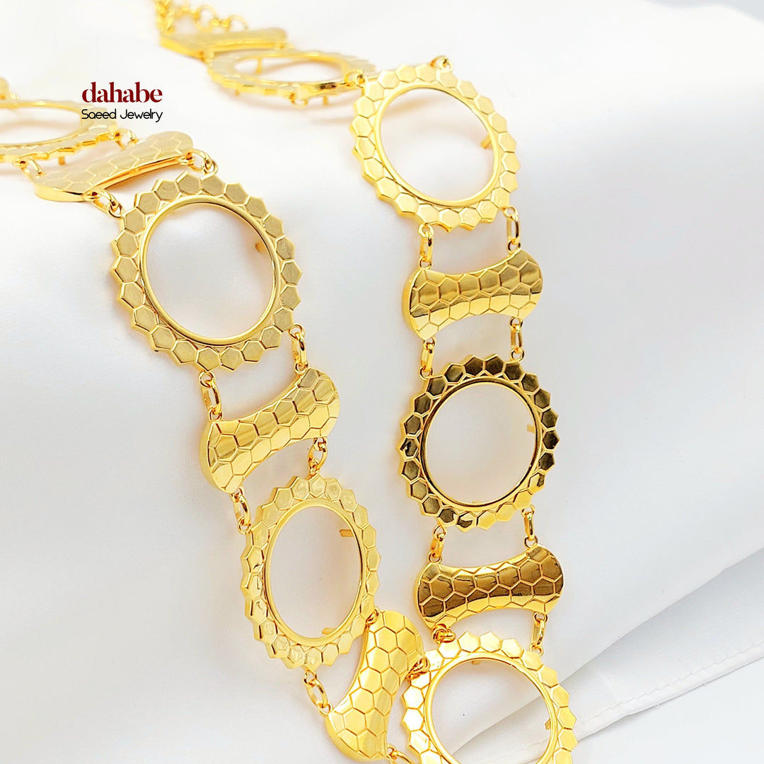 21K عقد برواز ليرات رشادي-مجوهرات الشيخ سعيد-Saeed Jewelry 