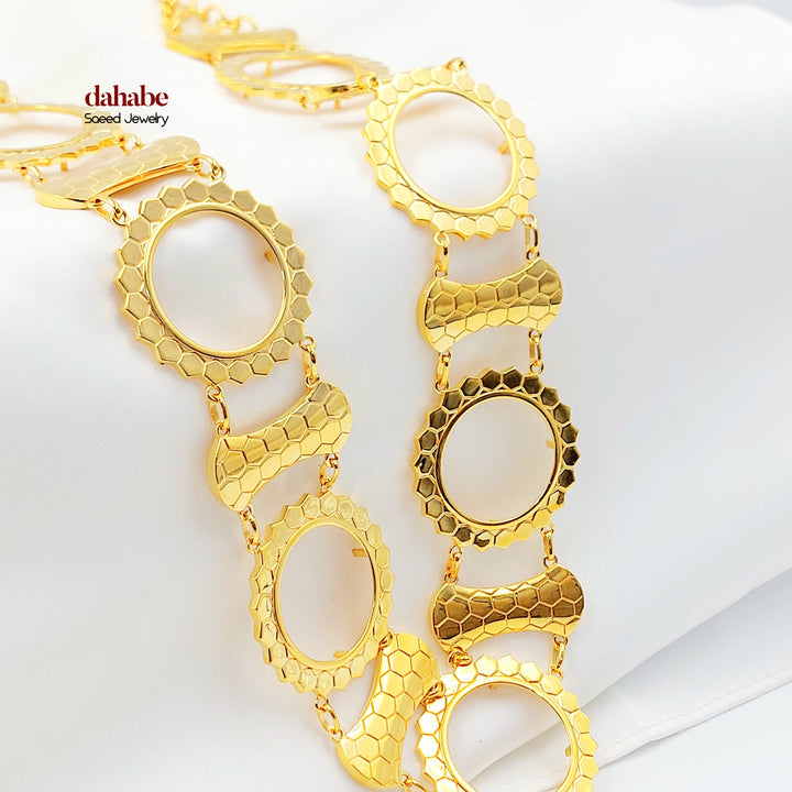 21K عقد برواز ليرات رشادي-مجوهرات الشيخ سعيد-Saeed Jewelry 