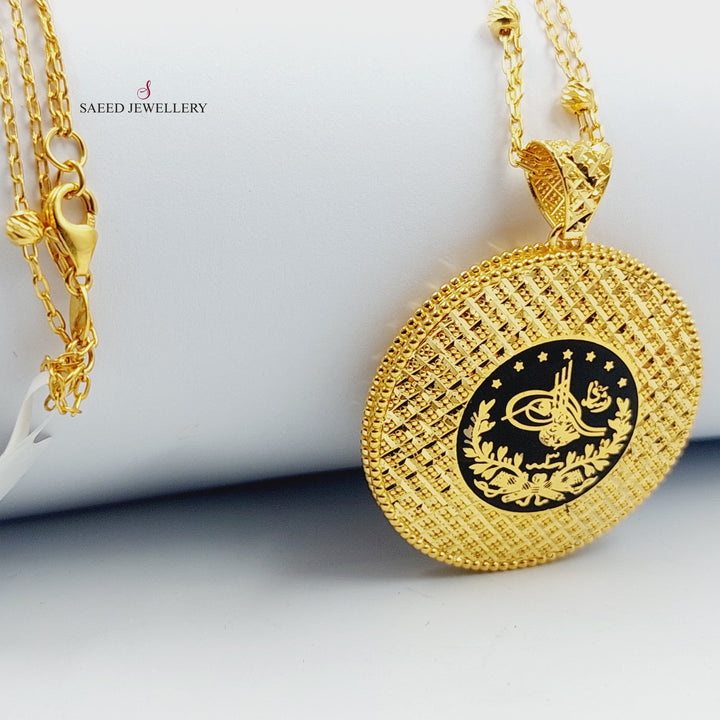 21K عقد مسبحة رشادي-مجوهرات الشيخ سعيد-Saeed Jewelry 