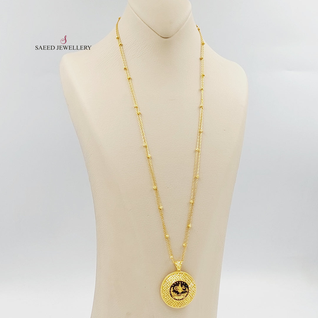 21K عقد مسبحة رشادي-مجوهرات الشيخ سعيد-Saeed Jewelry 