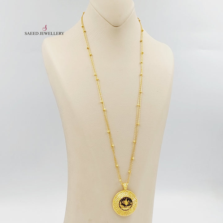 21K عقد مسبحة رشادي-مجوهرات الشيخ سعيد-Saeed Jewelry 