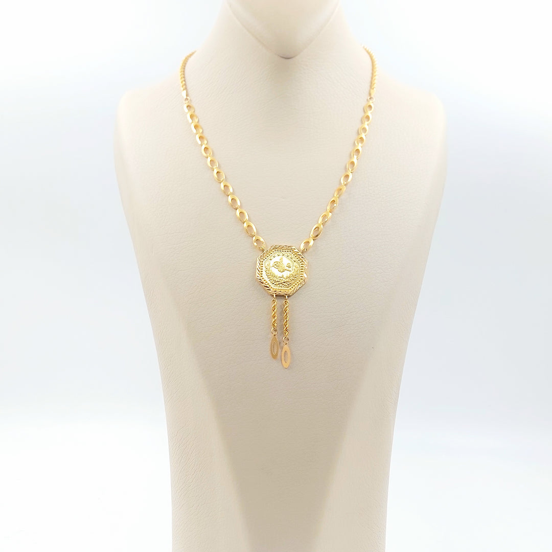 21K عقد قشرة رشادي-مجوهرات الشيخ سعيد-Saeed Jewelry 