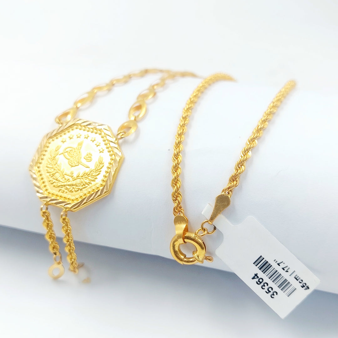 21K عقد قشرة رشادي-مجوهرات الشيخ سعيد-Saeed Jewelry 