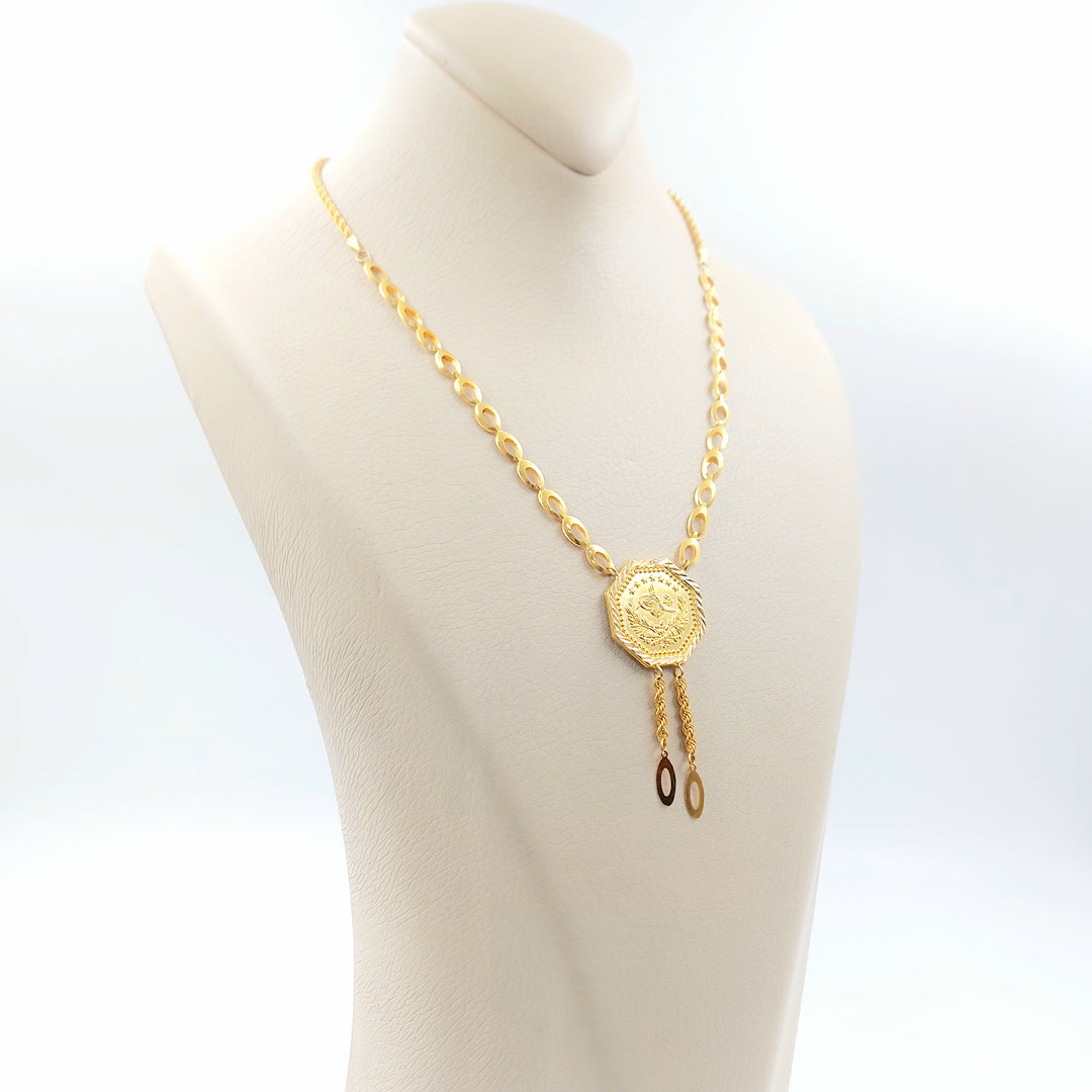 21K عقد قشرة رشادي-مجوهرات الشيخ سعيد-Saeed Jewelry 