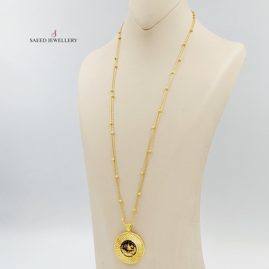 21K عقد مسبحة رشادي-مجوهرات الشيخ سعيد-Saeed Jewelry 