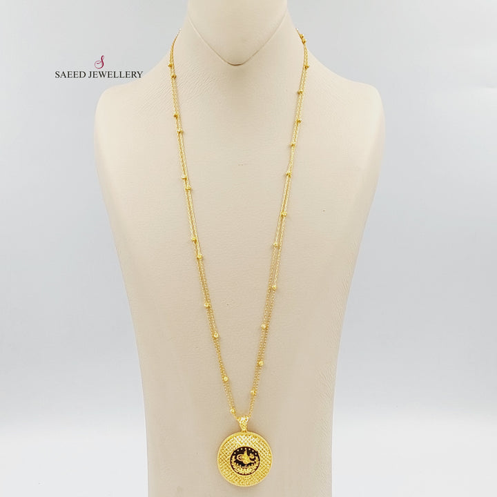 21K عقد مسبحة رشادي-مجوهرات الشيخ سعيد-Saeed Jewelry 