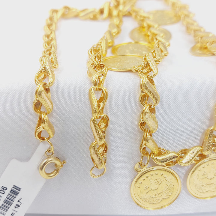 21K عقد دنانديش رشادي-مجوهرات الشيخ سعيد-Saeed Jewelry 