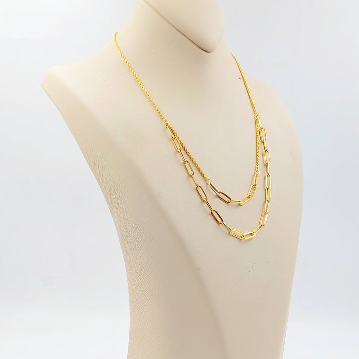 21K عقد بيبر كليب جدل-مجوهرات الشيخ سعيد-Saeed Jewelry 