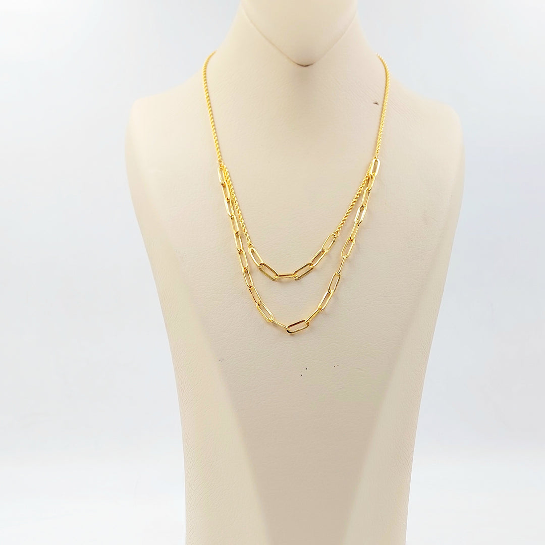 21K عقد بيبر كليب جدل-مجوهرات الشيخ سعيد-Saeed Jewelry 