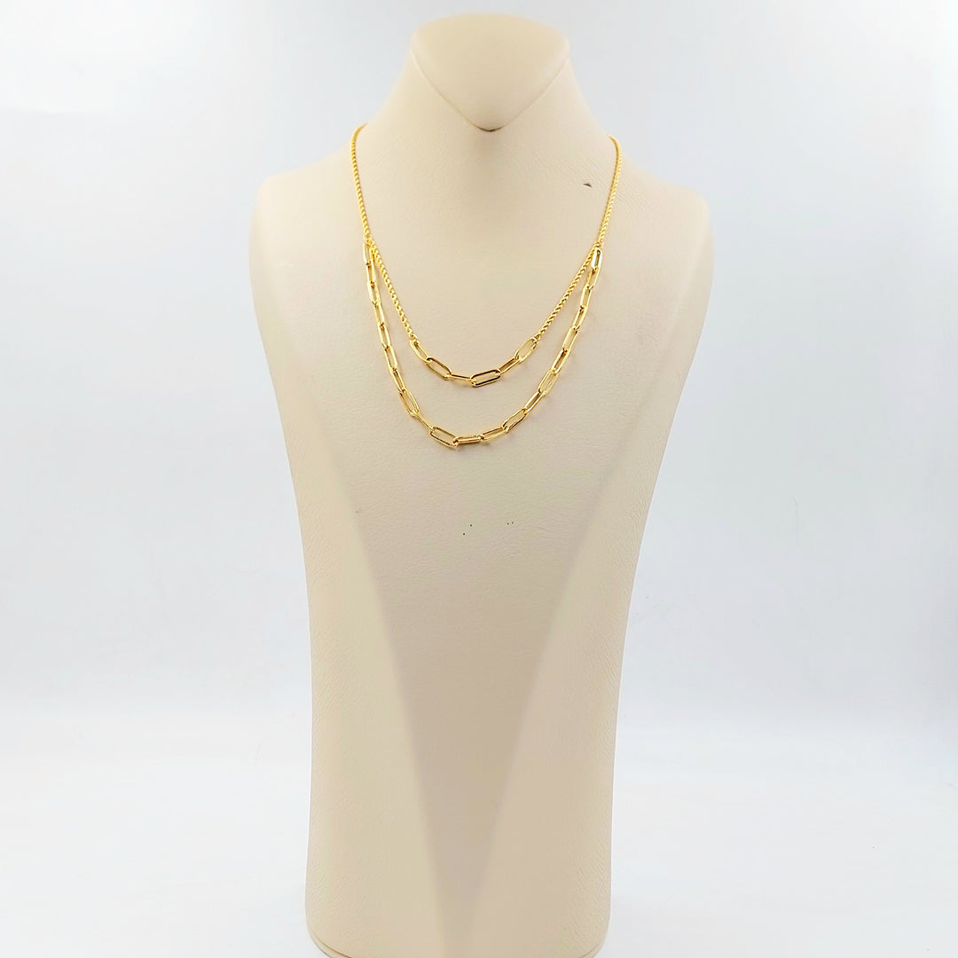 21K عقد بيبر كليب جدل-مجوهرات الشيخ سعيد-Saeed Jewelry 