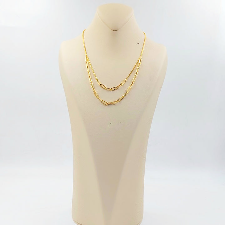 21K عقد بيبر كليب جدل-مجوهرات الشيخ سعيد-Saeed Jewelry 