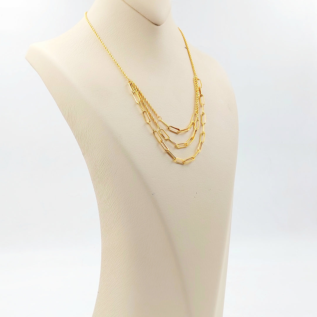 21K عقد بيبر كليب جدل-مجوهرات الشيخ سعيد-Saeed Jewelry 