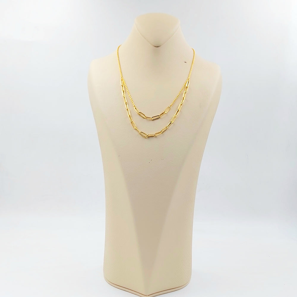 21K عقد بيبر كليب جدل-مجوهرات الشيخ سعيد-Saeed Jewelry 