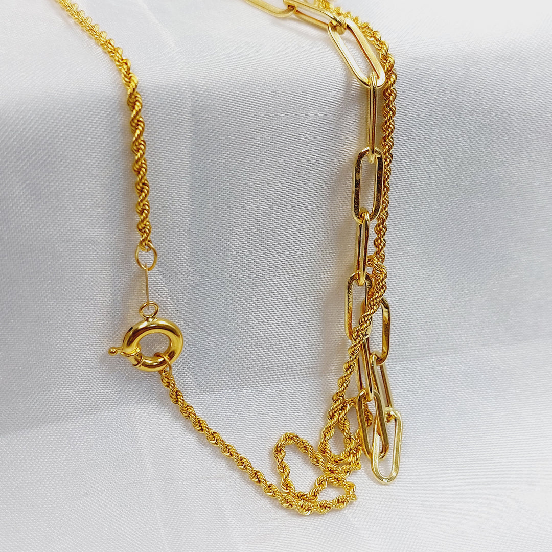 21K عقد بيبر كليب جدل-مجوهرات الشيخ سعيد-Saeed Jewelry 