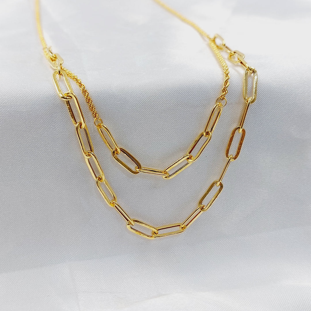 21K عقد بيبر كليب جدل-مجوهرات الشيخ سعيد-Saeed Jewelry 