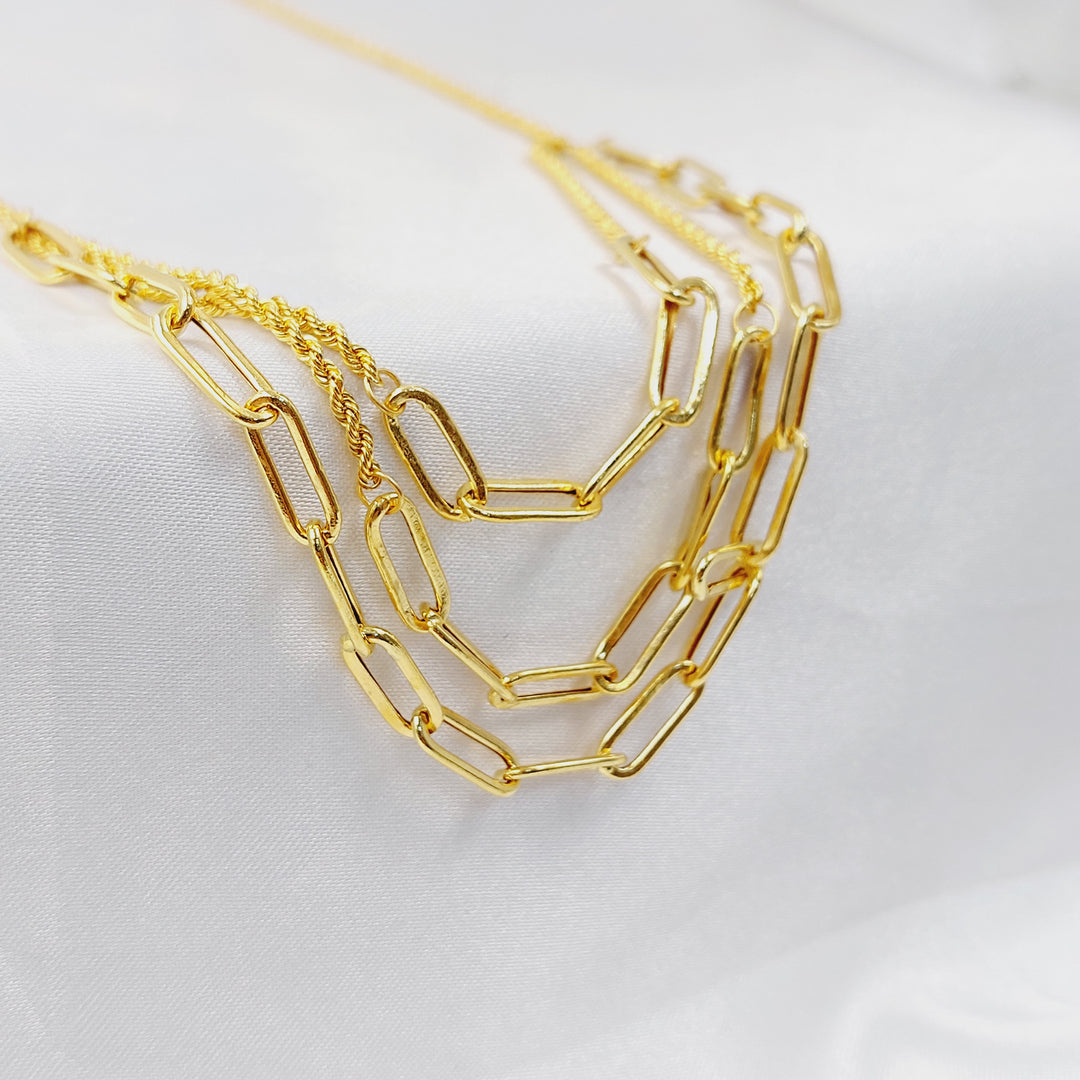 21K عقد بيبر كليب جدل-مجوهرات الشيخ سعيد-Saeed Jewelry 