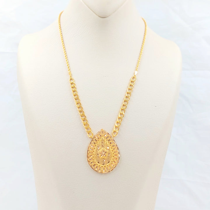 21K عقد سنبلة-مجوهرات الشيخ سعيد-Saeed Jewelry 