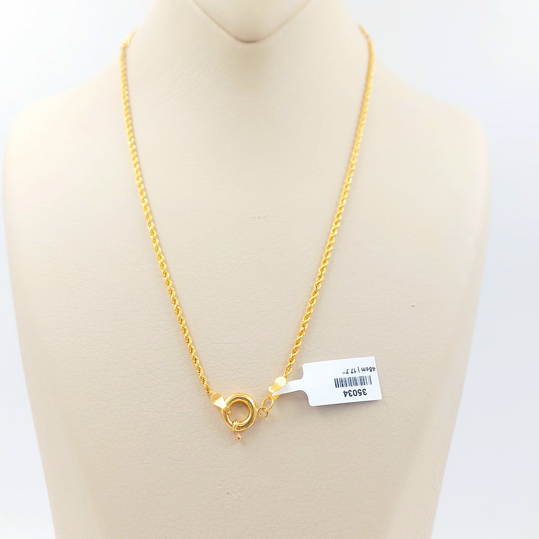 21K عقد سنبلة-مجوهرات الشيخ سعيد-Saeed Jewelry 