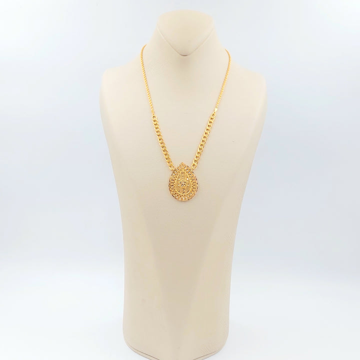 21K عقد سنبلة-مجوهرات الشيخ سعيد-Saeed Jewelry 