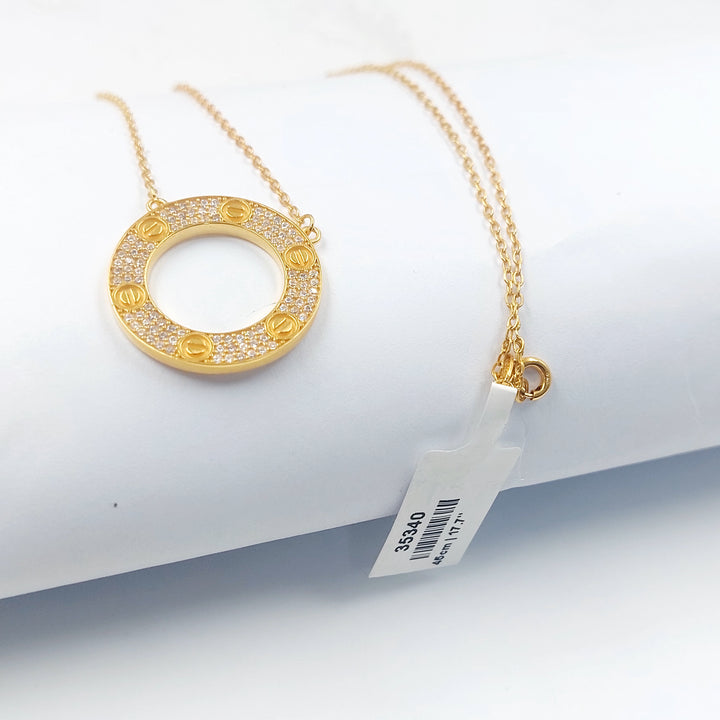 21K عقد فيجارو مرصع-مجوهرات الشيخ سعيد-Saeed Jewelry 